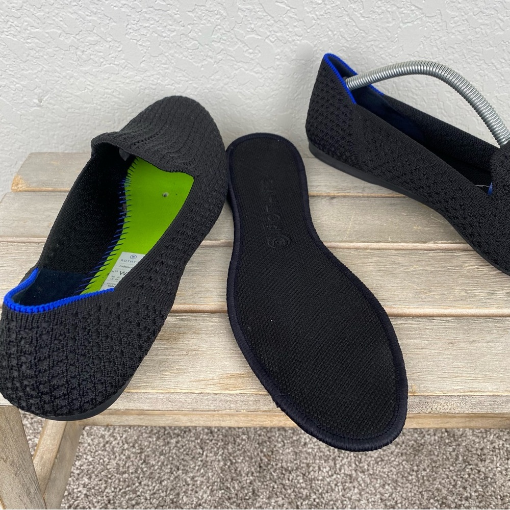 Rothy's Rothy Rothys The Loafer Black Knit Slip-On Flat Shoes Women's Size 11 - Picture 9 of 11
